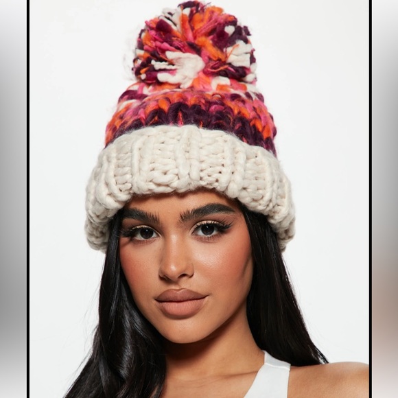 Zara knit chunky oversized winter multicolored fringe scarf - Picture 11 of 15